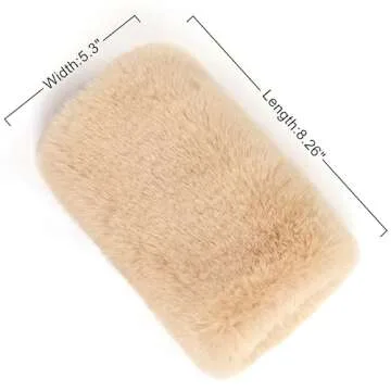 LA CARRIE Women Fingerless Faux Fur Gloves for Winter