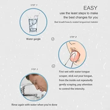 Yiwafu 2 Pack Stainless Steel Tongue Scraper for Fresh Breath