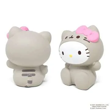 Hamee Hello Kitty ♡ Pusheen Limited Edition Slow Rising Cute Jumbo Squishy Toy (Bread Scented) [Birthday Gifts, Party Favors, Gift Basket Filler, Stress Relief Toys] – Hello Kitty in Pusheen Costume