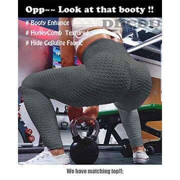 Ruched Butt Lift Anti Cellulite Leggings for Women Textured Scrunch Booty Yoga Pants Workout High Waisted Sport Tights