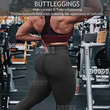 Ruched Butt Lift Anti Cellulite Leggings for Women Textured Scrunch Booty Yoga Pants Workout High Waisted Sport Tights