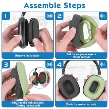 Geekria Silicone Earpad Covers for AirPods Max - Easy Install