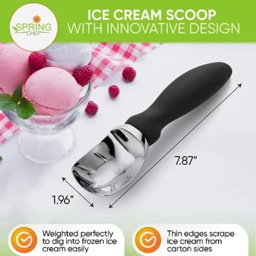 Spring Chef Ice Cream Scoop - Comfortable Handle