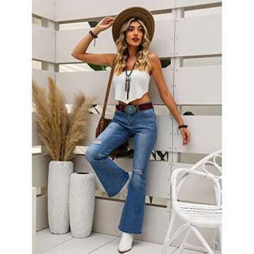 luvamia High Rise Bell Bottom Jeans for Stylish Comfort