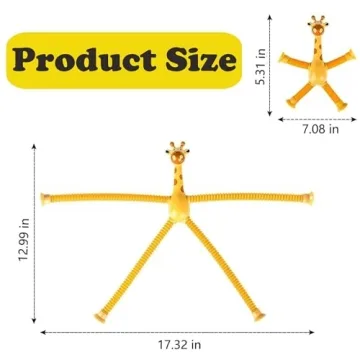Engaging SUKIPIN Pop Tube Giraffe Toy Set for Fun Play