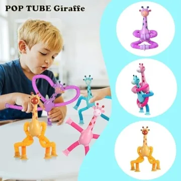 Engaging SUKIPIN Pop Tube Giraffe Toy Set for Fun Play