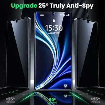 WSKEN for Samsung Galaxy S25 Ultra Privacy Screen Protector - 25 Degree Anti Spy [Fingerprint Unlock...