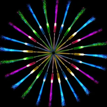 Sumind 24-Piece Fiber Optic Wands - Colorful Light-Up Wands for All Occasions