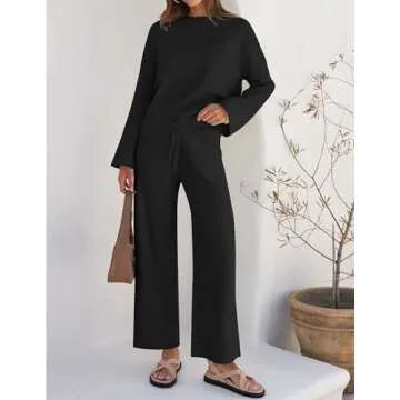 ZESICA Women's Chic 2 Piece Lounge Set - Fashionable Comfort