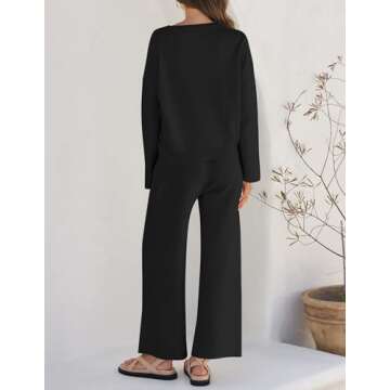 ZESICA Women's Chic 2 Piece Lounge Set - Fashionable Comfort