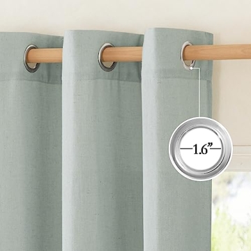 Sage Green Semi-Sheer Linen Curtains for Elegant Homes