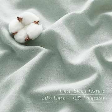 Sage Green Semi-Sheer Linen Curtains for Elegant Homes