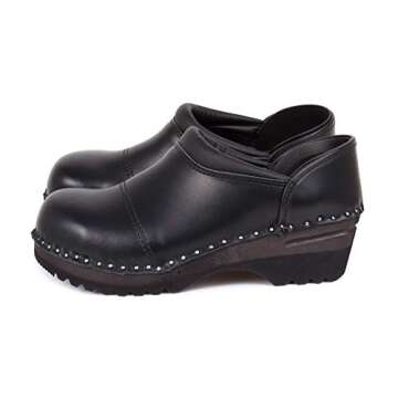 Troentorp Clogs, Picasso Bastad Slip On Steel Toe Non Slip Womens Leather Wooden Nursing Chef Work S...