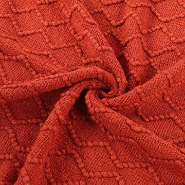 BATTILO HOME Rust Red Throw Blanket for Comfort and Style