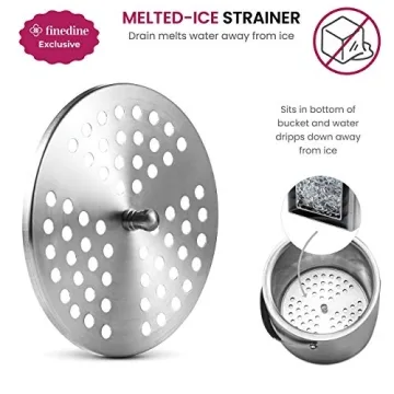 Stylish FineDine Insulated Ice Bucket with Tongs