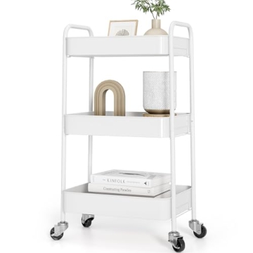 TOOLF 3-Tier Rolling Cart for Easy Organization and Storage