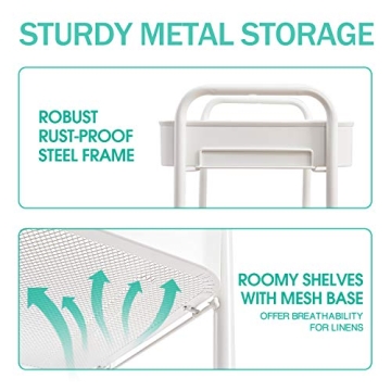 TOOLF 3-Tier Rolling Cart for Easy Organization and Storage