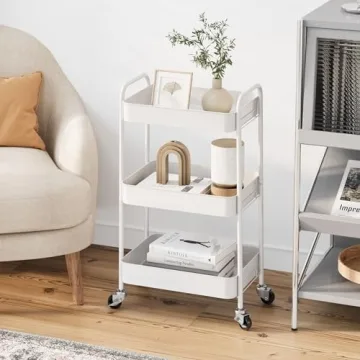 TOOLF 3-Tier Rolling Cart for Easy Organization and Storage