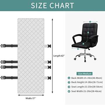 Reversible Water Resistant Chair Cover with Anti-Slip Buckle