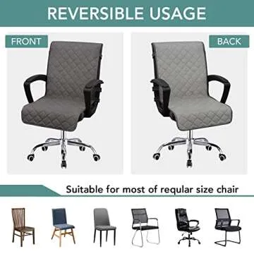 Reversible Water Resistant Chair Cover with Anti-Slip Buckle