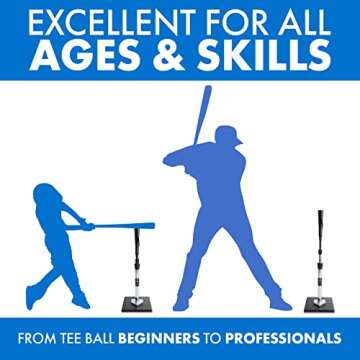 Tanner Tee Adjustable Baseball Batting Tee for All Ages