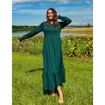 ZESICA Women's Spring Dress Flowy Comfortable with Pockets