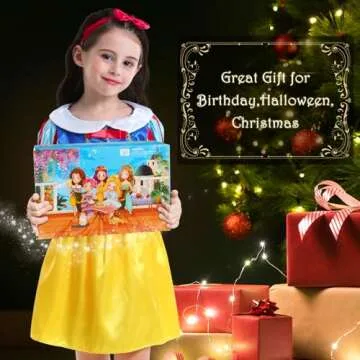 VGOFUN Princess Dresses for Girls - Dress up Clothes for Toddler Girl Pretend Play Gift for 3-6 Year Halloween Christmas Birthday