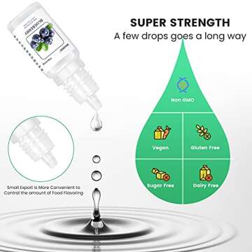 Food Flavoring Oil,16 x 0.35 Fl Oz Lip Gloss Flavoring Oil ,Pure Natural Concentrated Candy Extract for Lip Balm, Baking,Cooking,Drinks, Cake, Water & Oil Soluble