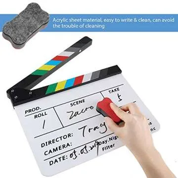 Acrylic Film Clapboard for Filmmaking and Events