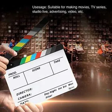 Acrylic Film Clapboard for Filmmaking and Events