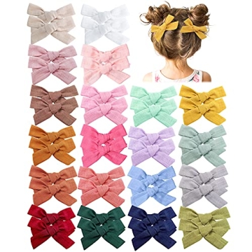 40PCS Baby Girl Hair Clips - Vibrant Alligator Hair Bows for Toddlers & Kids