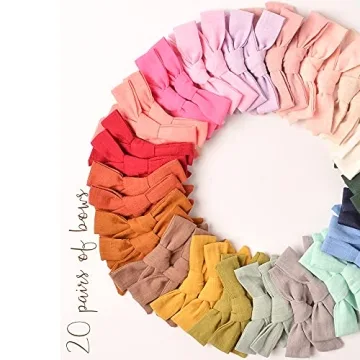 40PCS Baby Girl Hair Clips Vibrant Alligator Hair Bows