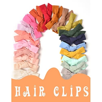 40PCS Baby Girl Hair Clips Vibrant Alligator Hair Bows