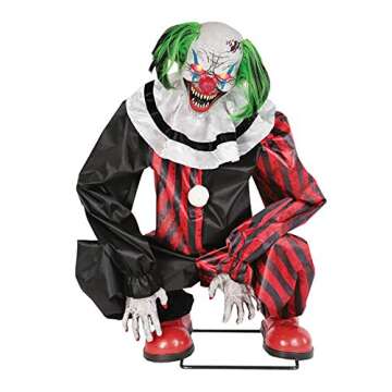 Morris Costumes - CROUCHING CLOWN RED ANIMATED - standard
