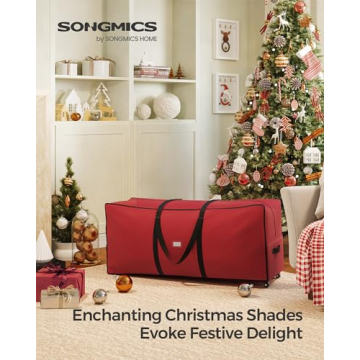 SONGMICS Christmas Tree Storage Bag with Wheels for 7.5 ft Trees