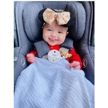 CellElection 9 Pack Mouse Ears Sequin Headbands 6Inch Large Big Sparkly Glitter Sequin Hair Bows Sof...