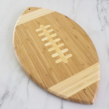 Football Shaped Bamboo Cutting Board - Perfect for Game Day Gifts