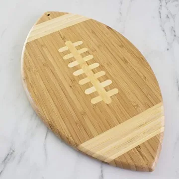 Football Shaped Bamboo Cutting Board - Perfect for Game Day Gifts