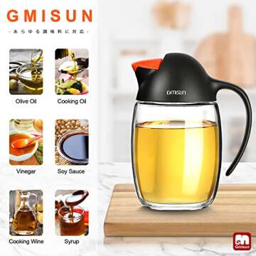 GMISUN Olive Oil Dispenser with Drip-Free Design and Fun Look