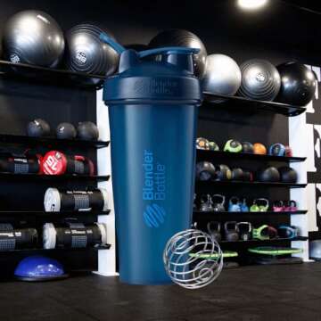 BlenderBottle Classic Shaker Bottle Perfect for Protein Shakes and Pre Workout, 28-Ounce, Navy