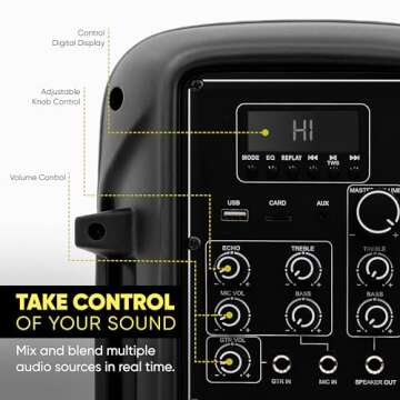 Bowens 500W Bluetooth PA System for Events and Karaoke