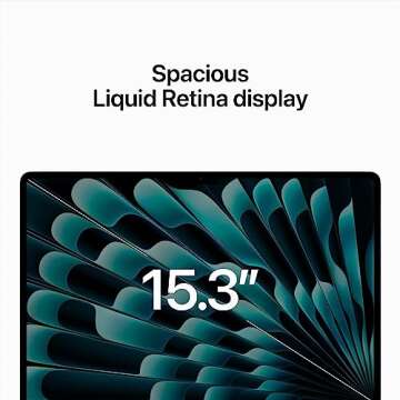 Apple 2023 MacBook Air Laptop with M2 chip: 15.3-inch Liquid Retina Display, 8GB Unified Memory, 256GB SSD Storage, 1080p FaceTime HD Camera, Touch ID. Works with iPhone/iPad; Silver