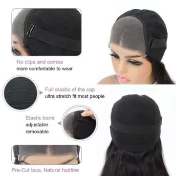 Aolvoblees 30 Inch Glueless Human Hair Wig for All