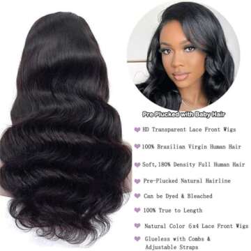 Aolvoblees 30 Inch Glueless Human Hair Wig for All