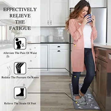 Rempry Anti-Fatigue Kitchen Mats Non-Slip Waterproof Comfort