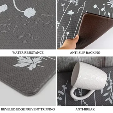 Rempry Anti-Fatigue Kitchen Mats Non-Slip Waterproof Comfort