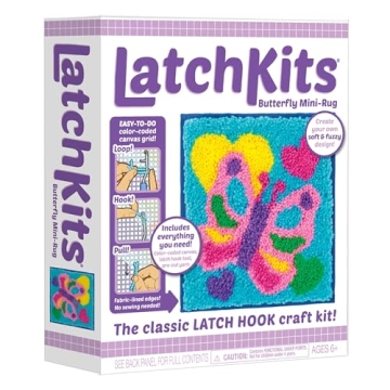 Latchkits Latch Hook Kits for Kids – Colorful Yarn Art Activity