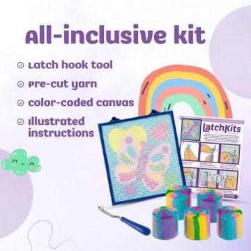 Latchkits Latch Hook Kits for Kids – Easy Yarn Crafting Fun!