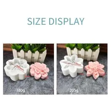 Candle Mold Gypsum Handmade soap Peony Rose Silicone Mold Cake Decoration Chocolate Baking Mold