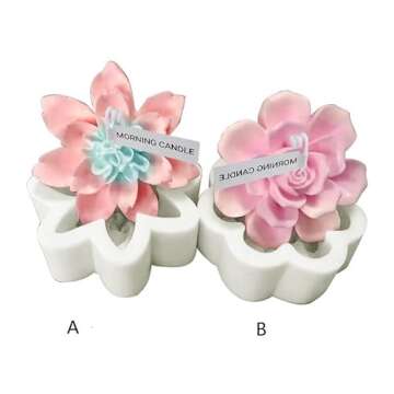 Candle Mold Gypsum Handmade soap Peony Rose Silicone Mold Cake Decoration Chocolate Baking Mold